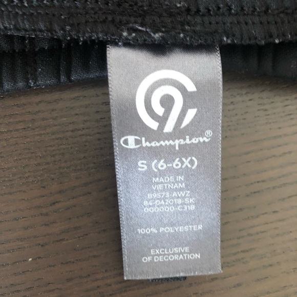 Champion Black sweatpants girls sz s(6/6x) - Picture 11 of 11